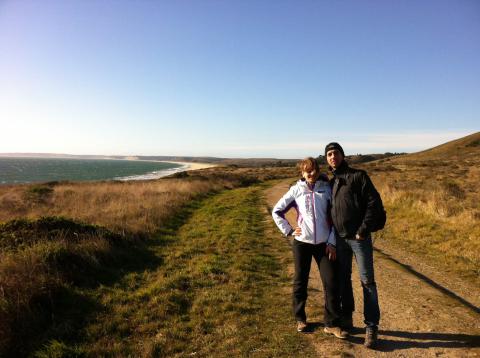 Hiking with Tatjana and Walter at Point Reyes National Seashore.