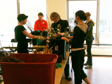 Bright Neighbors distributing new trees created from grafted fruit tree scions.