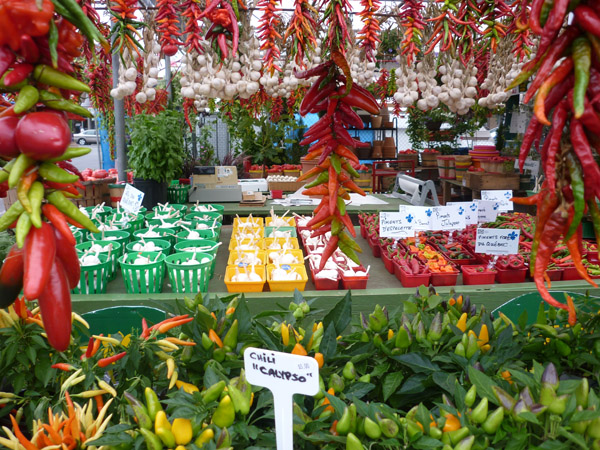A booth at Jean-Talon Market