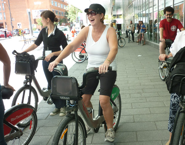Riding a Bixi just got a lot more fun for visitors. Photo by Sven Eberlein