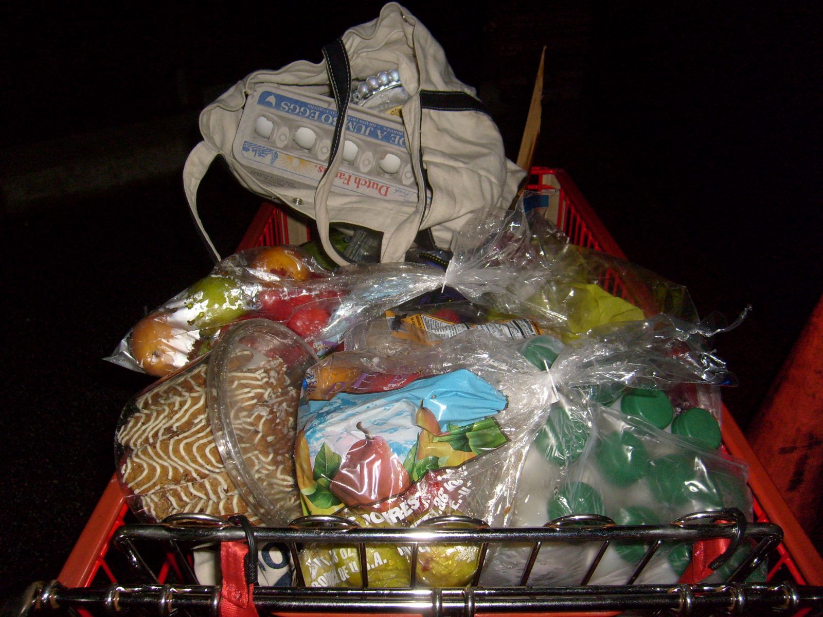 A single night's haul of Dumspter Dived food