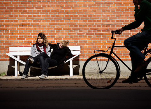 No choice but to sit...together.