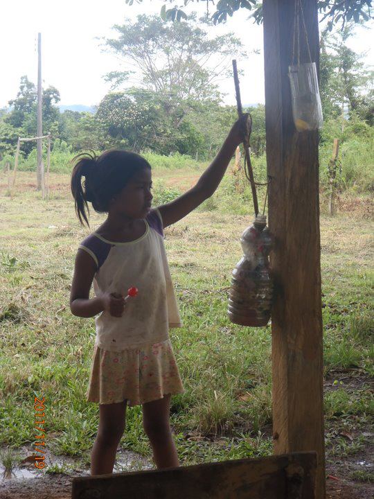 Bottle Brick Station in Colombian household