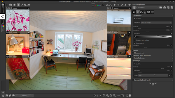 Raw Therapee, cross-platform raw image processing program