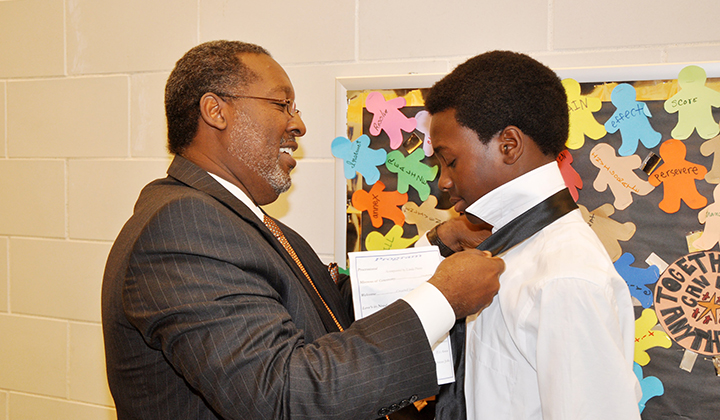 Silverback Society mentor and student, image provided by The Silverback Society