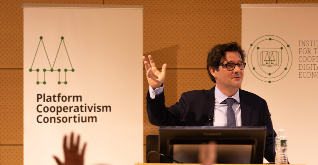 Trebor Scholz platform cooperativism | Image provided by ICDE/New School