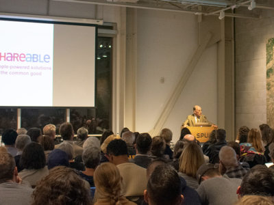 Author Richard Rothstein calls for new civil rights movement to address housing scarcity and injustice at Shareable event