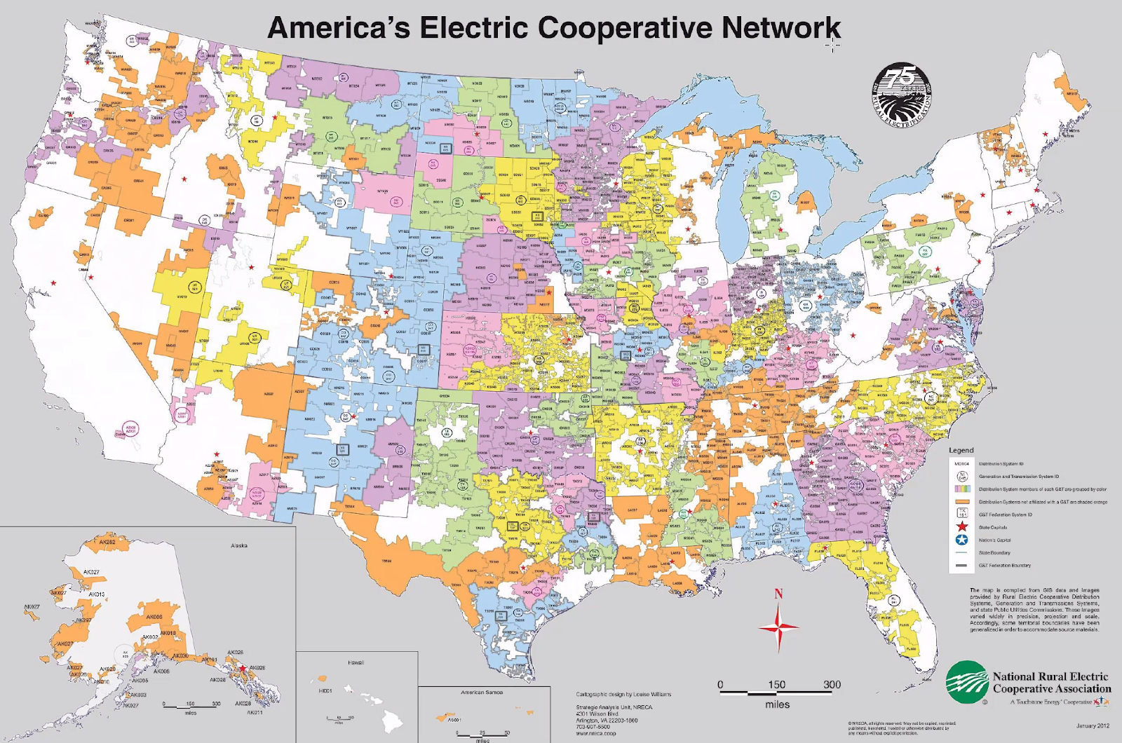 Electric co-op map