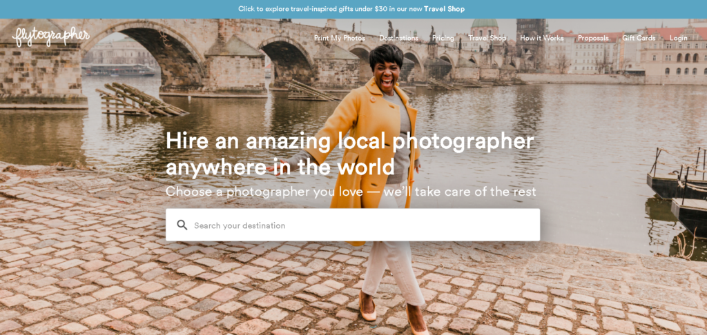 Flytographer platform website