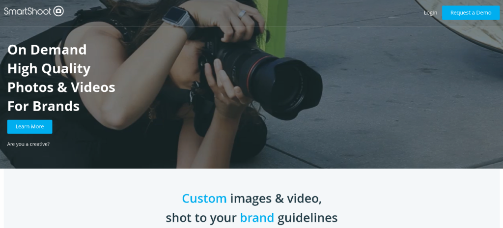 SmartShoot platform website