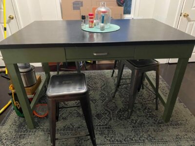 A slate table the author sold as part of her decluttering and downsizing. Photo: E. Carr