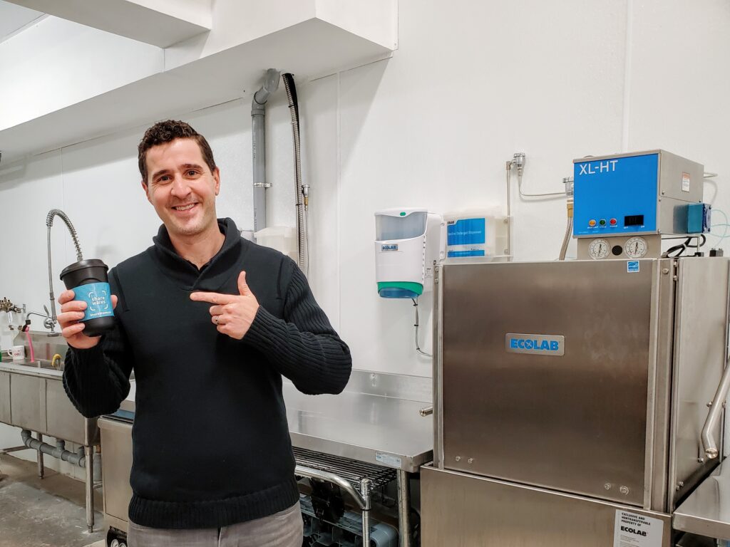 Sharewares is a citywide borrowing platform to supply, sanitize, and track reusable containers for Vancouver businesses. Credit: Cody Irwin