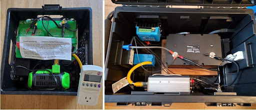 DIY battery systems from People Power Battery Collective in the SF Bay Area Credit: Susan Park