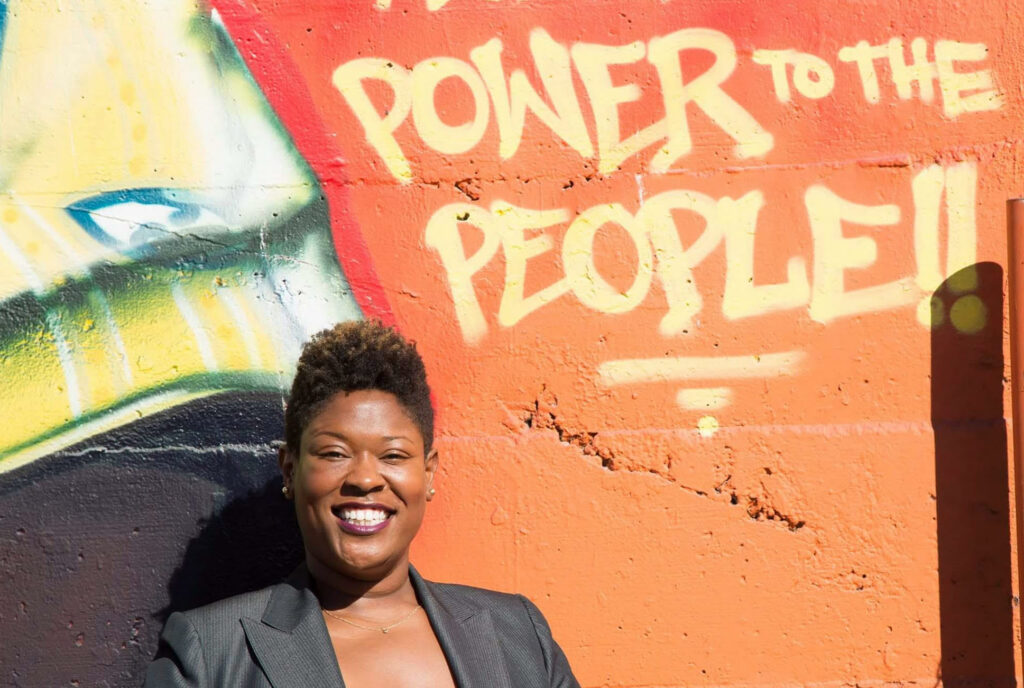 real estate cooperative “We want to use [capital] to revive districts and revive cultural framework and revive connections and revive neighbors and the neighborhood.”-EB PREC director, Noni Sessions Credit: Obatala Mawusi