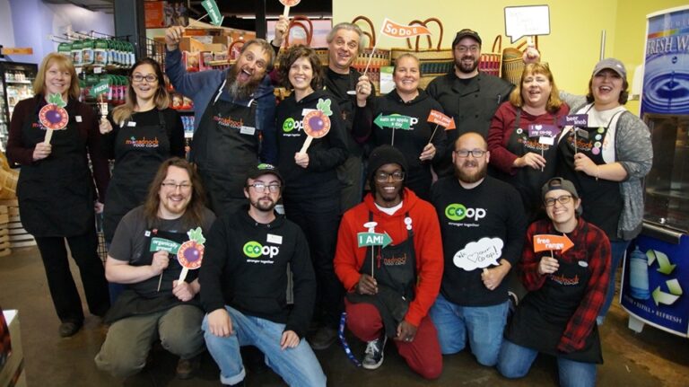 grocery coop, Member-owners of Monadnock Food Co-op in Keene, NH Credit: NFCA