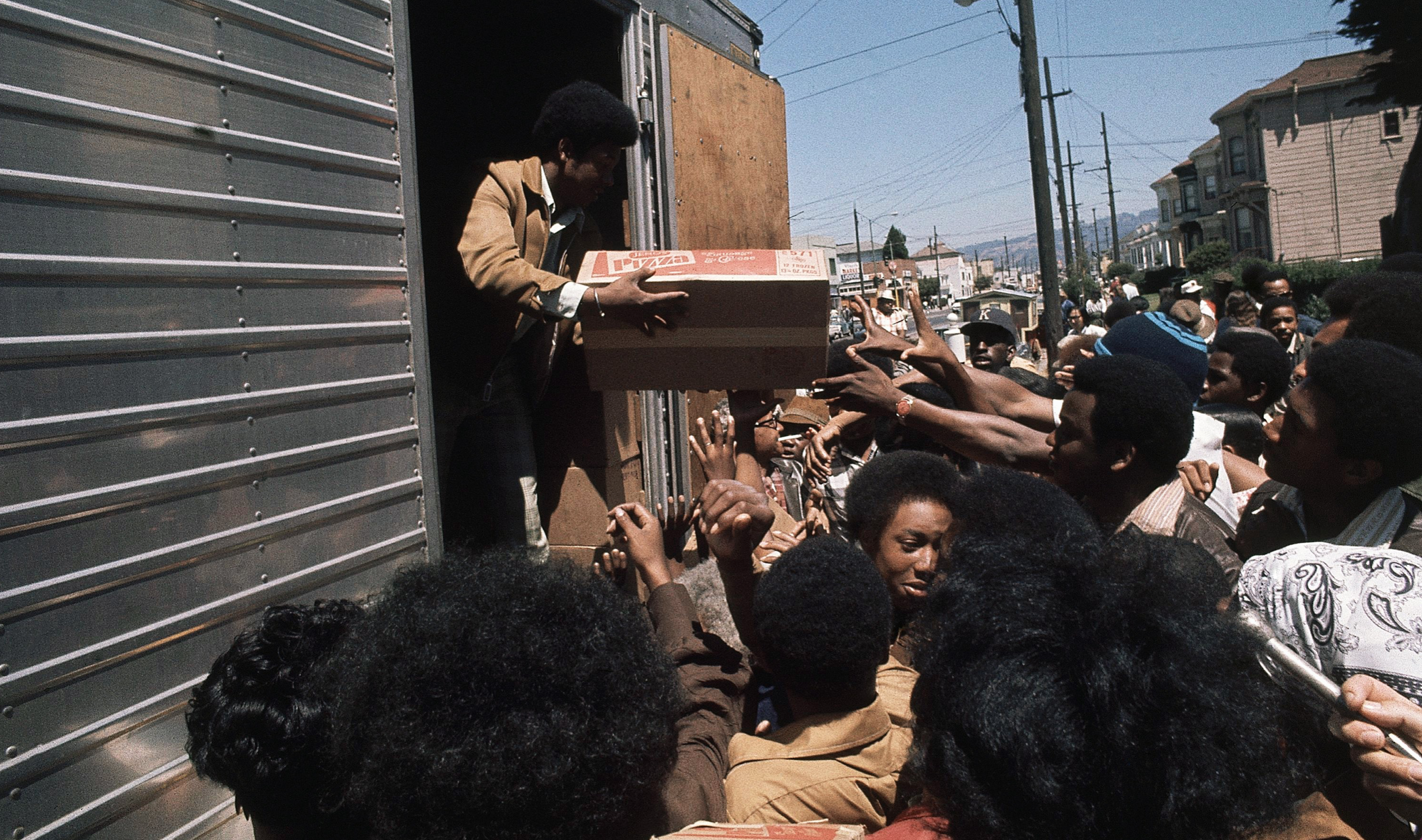 Black cooperatives: A Black Panthers food distribution event. Credit: Timeline