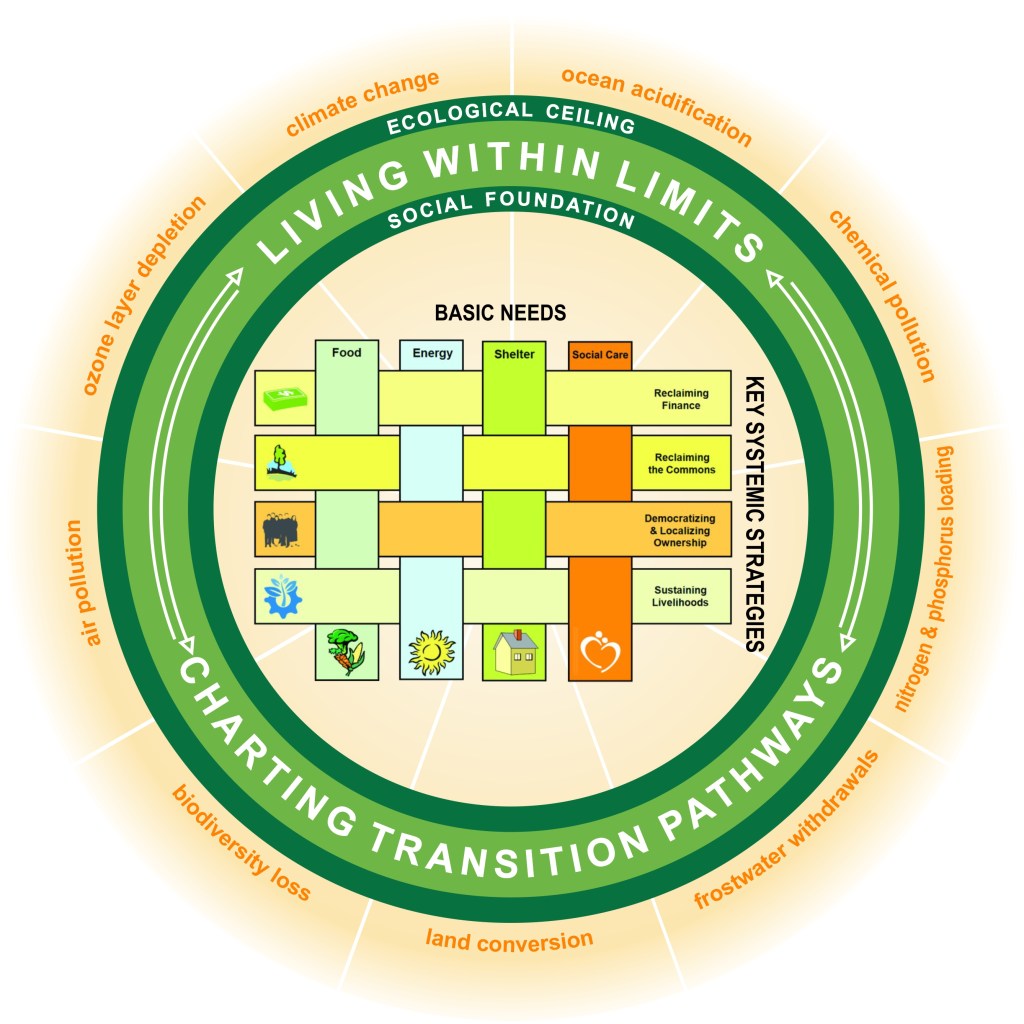 Doughnut Economics "Weave" Image - Towards Cooperative Commonwealth: Transition in a Perilous Century