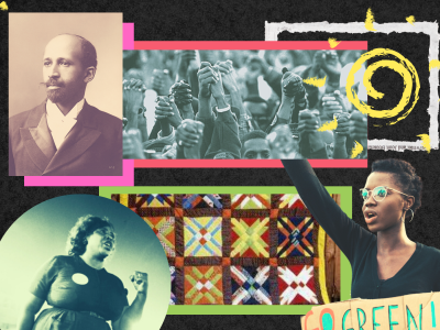 Political scientist Chelsea Ann Jackson shares her research on Black radical imagination and explores its implications for modern land, economy, & energy practices. Artwork: Zanetta Jones