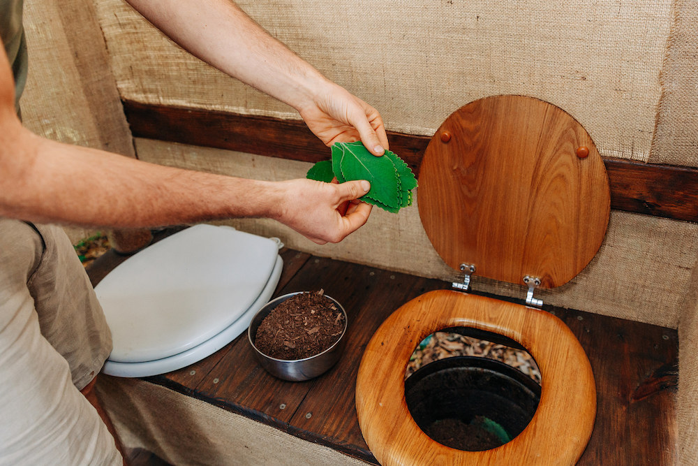 Grow Your Own Toilet Paper Initiative - Leaves with Compost Toilet - Robin Greenfield