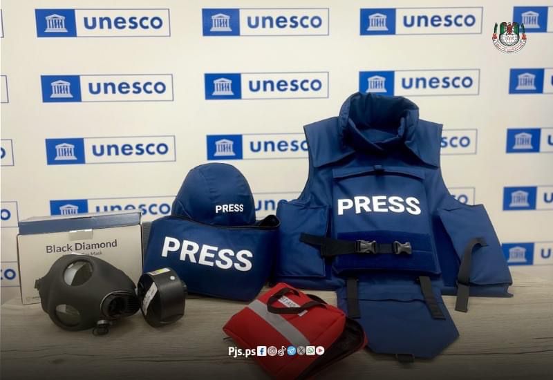 Palestinian Journalists Syndicate loans helmets and vests to shield reporters from attacks by Israeli soldiers and settlers.