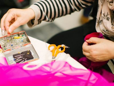 picture of someone sewing