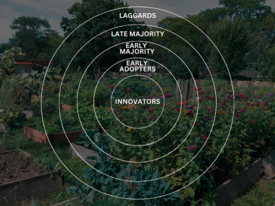 Diffusion of Innovations Theory, envisioned as a ripple pattern.