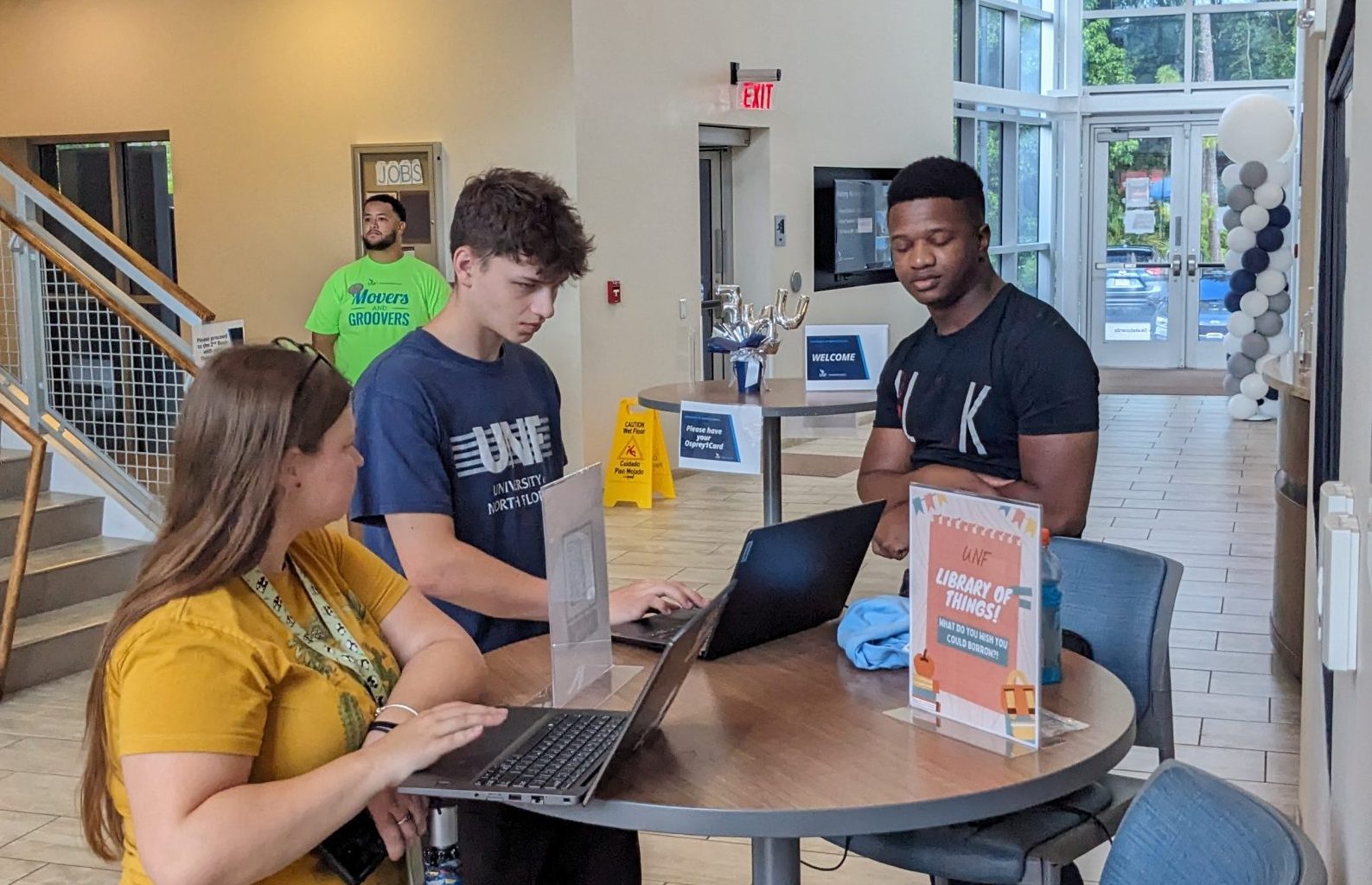 students participate in a survey