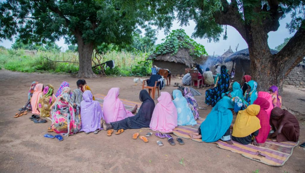 A group of Sudanese women gathered