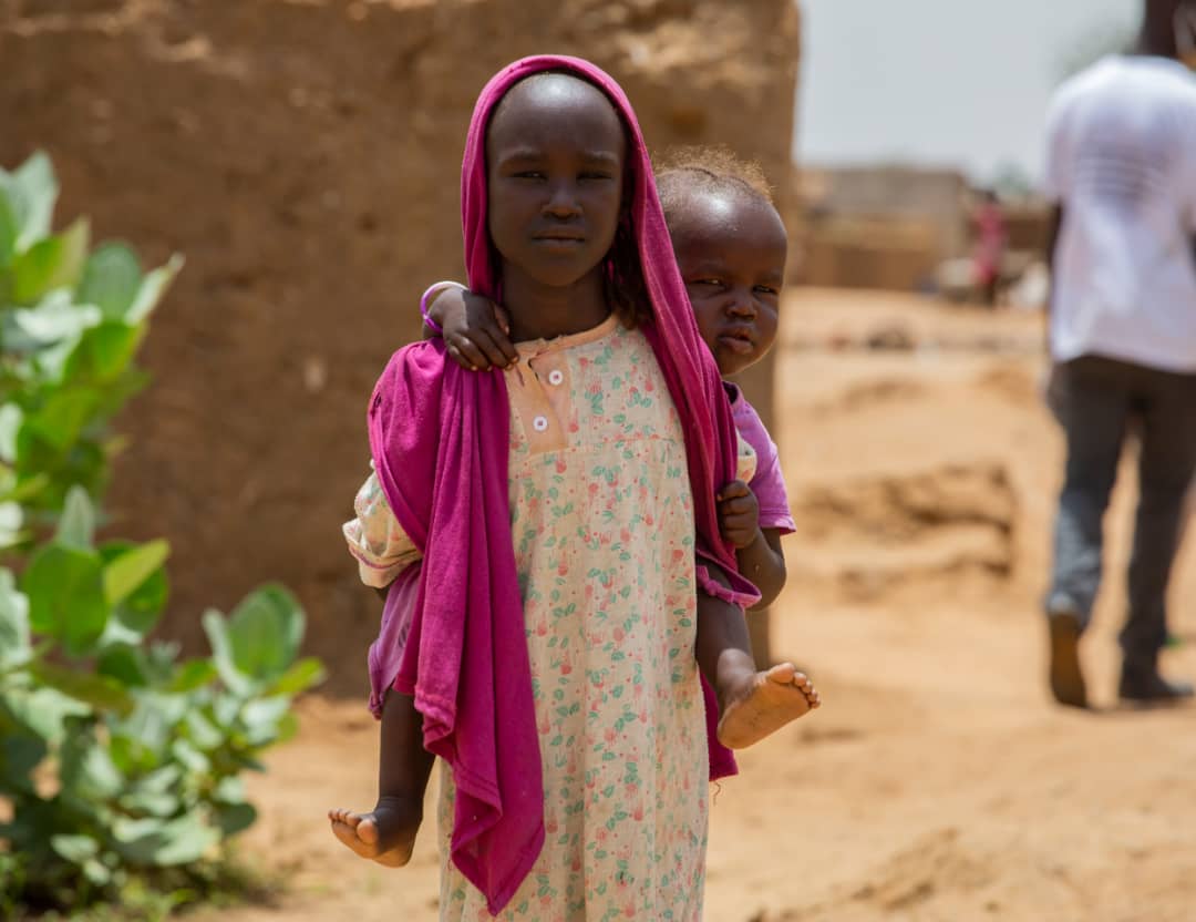 two young Sudanese children 
